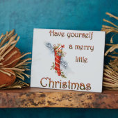 Vrolijk Weinig Kous van Kerstmis Fotoplaat (Zijkant)