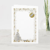 Vrolijk Wenskaart met de Kerstman en de Sneeuw Kaart (Achterkant)