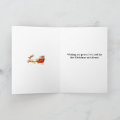 Vrolijk Wenskaart met de Kerstman en de Sneeuw Kaart (Binnen)