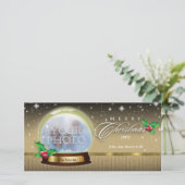 Vrolijk Wereldbol Personaliseerbare 7 van de Feestdagenkaart (Staand voorkant)