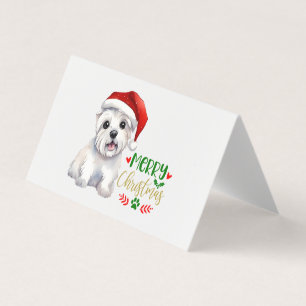 Vrolijk Westie Kerstmis Kaart