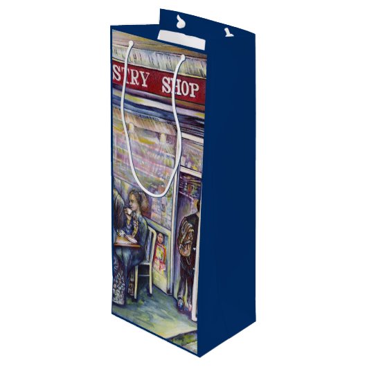 vrolijk wijn cadeautas (Achterkant Gekanteld)