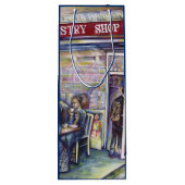 vrolijk wijn cadeautas (Achterkant)