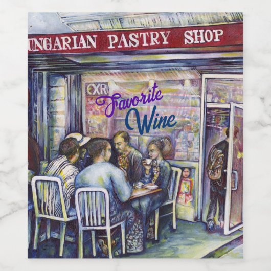 vrolijk wijn etiket (Enkel label)