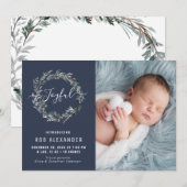 VROLIJK | Winterkrans Aankondiging geboorte vakant (Voorkant / Achterkant)