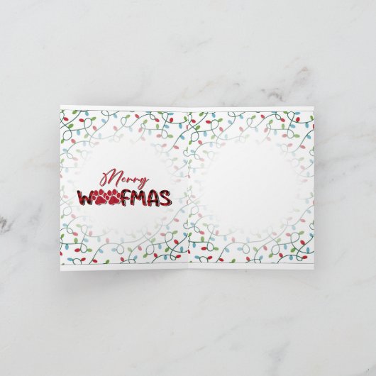 Vrolijk Woofmas Franse Bulldog Groet Kaart (Binnen)