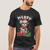 Vrolijk Woofmas Vrolijk Kerstfeest Grappig Shih Tz T-shirt (Voorkant)