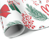 Vrolijk X-mas Kerstcadeau Cadeaupapier (Rol Hoek)