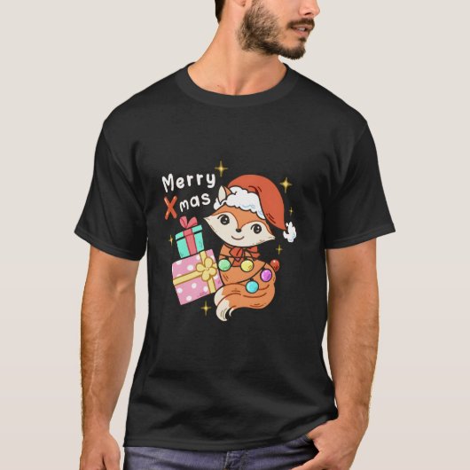 Vrolijk Xmas Schattige vakantieontwerp T-shirt (Voorkant)