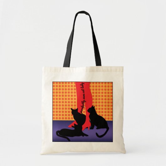 Vrolijk zeenkattige dame tote bag (Voorkant)