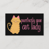 Vrolijk zeenkattige dame visitekaartje (Achterkant)