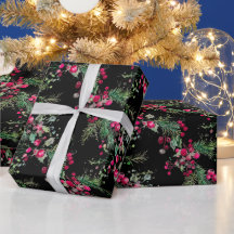 Vrolijk zeer bessen kerst hulst rode waterverf