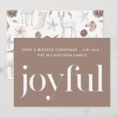 Vrolijk zoet geïllustreerd print kerstvakantie feestdagenkaart (Voorkant / Achterkant)