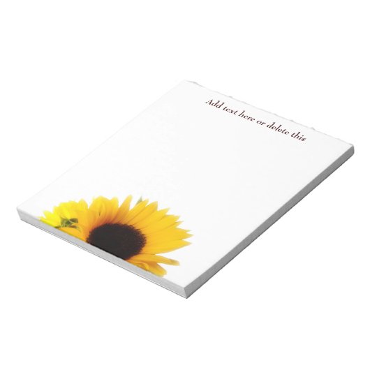 Vrolijk Zonnebloem Bloemen Notitieblok (Linkerzijde)