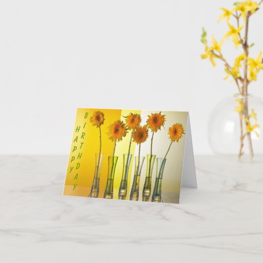 Vrolijk zonneschijn! kaart (Gele Bloem)