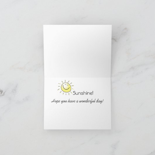 Vrolijk zonneschijn! kaart (Binnen)