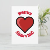 Vrolijk zuster's Dag. Kaart (Staand voorkant)