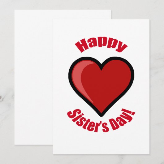 Vrolijk zuster's Dag. Kaart (Voorkant / Achterkant)