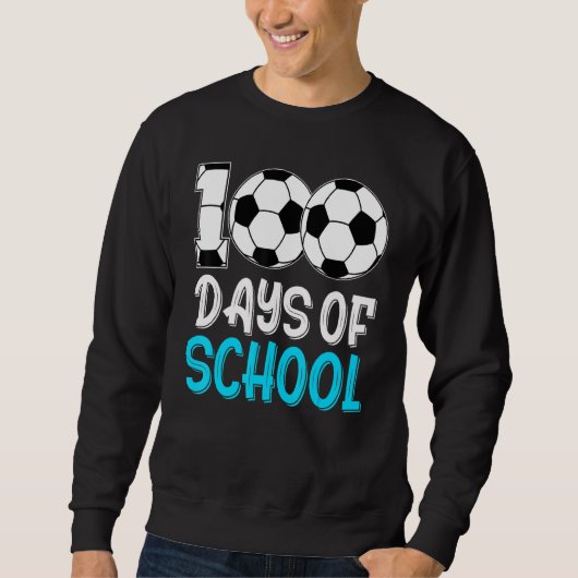 Vrolijke 100 dagen school 100e dag voetballer trui (Voorkant)