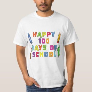 Vrolijke 100 dagen slimmer van schoolleraar studen t-shirt