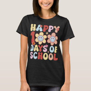 Vrolijke 100 dagen van school Retro groovy stijl 2 T-shirt