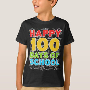 Vrolijke 100 schooldagen 100e schooldag t-shirt