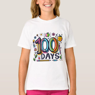 Vrolijke 100 schooldagen - 100e schooldag t-shirt