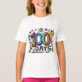 Vrolijke 100 schooldagen - 100e schooldag t-shirt