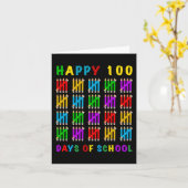 Vrolijke 100 schooldagen kaart (Gele Bloem)