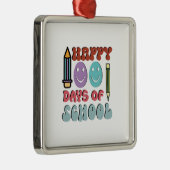 Vrolijke 100 schooldagen metalen ornament (Rechts)