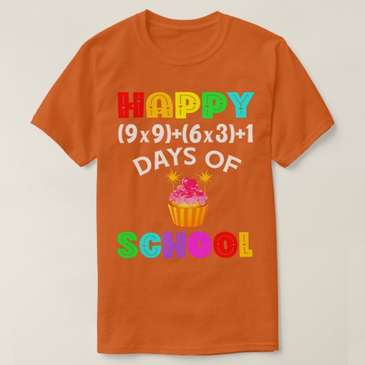 Vrolijke 100 schooldagen t-shirt (Design voorkant)