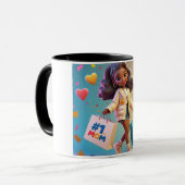 Vrolijke #1 Mama houdt van je Moederdag Mok (Voorkant links)