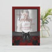 Vrolijke 25e trouwdag traditionele foto kaart (Staand voorkant)