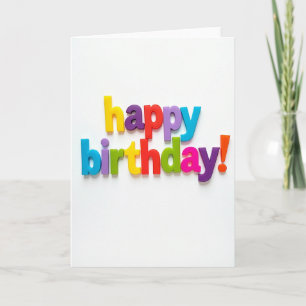 Vrolijke 3D Letters Kaart