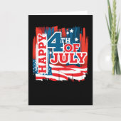 Vrolijke 4 juli - Amerikaanse vlag Kaart (Voorkant)