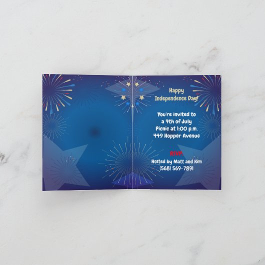 Vrolijke 4 juli Holiday Independence Personaliseer (Binnen)