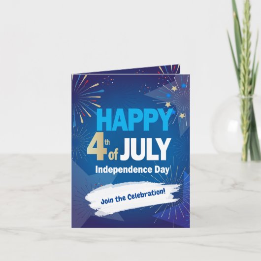 Vrolijke 4 juli Holiday Independence Personaliseer (Voorkant)
