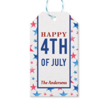 Vrolijke 4 juli Waterverf Rode Blauwe Stars