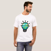 Vrolijke aarddag| Draai je licht uit| Ontwerp T-shirt (Voorkant volledig)