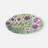 Vrolijke Abstracte bloem Papieren Bordje (Gekanteld)