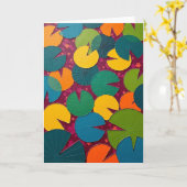 Vrolijke Abstracte Bloemkaart Kaart (Gele Bloem)