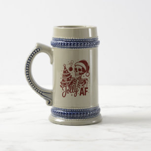 Vrolijke Af Skelet Snarky Kerst Sarcasme Grappig Bierpul