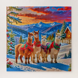 Vrolijke alpaca's legpuzzel