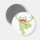 Vrolijke Amerikaanse Bullfrog Magneet (Voorkant / Achterkant)