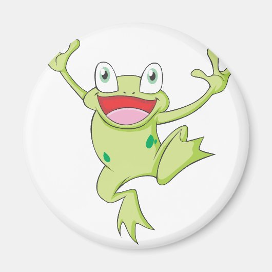 Vrolijke Amerikaanse Bullfrog Magneet (Voorkant)