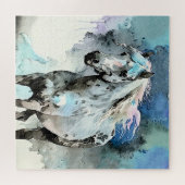 Vrolijke Appaloosa Merrie Aquarel Legpuzzel (Horizontaal)