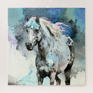 Vrolijke Appaloosa Merrie Aquarel Legpuzzel