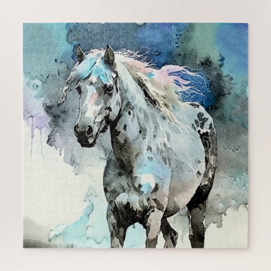Vrolijke Appaloosa Merrie Aquarel Legpuzzel (Verticaal)