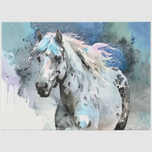 Vrolijke Appaloosa Merrie Aquarel Tissuepapier