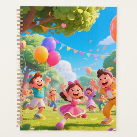 🎈 Vrolijke Avontuur Dagelijkse Planner | Leuk voo (Voorkant)
